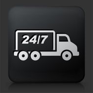 Black Square Button with Delivery Trucks N2