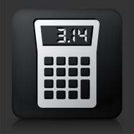 Black Square Button with Calculator Icon N2