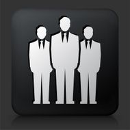 Black Square Button with Businessmen Icon