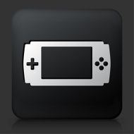 Black Square Button with Game Console Icon