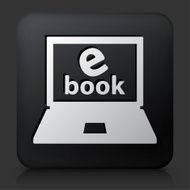 Black Square Button with Laptop Icon N3