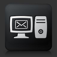 Black Square Button with Desktop Mail Icon