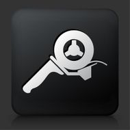 Black Square Button with Tape Icon