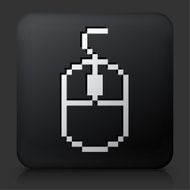 Black Square Button with Computer Mouse Icon N2