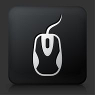 Black Square Button with Computer Mouse Icon N5