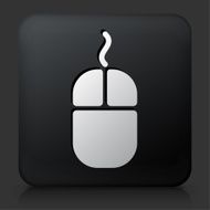 Black Square Button with Computer Mouse Icon N6