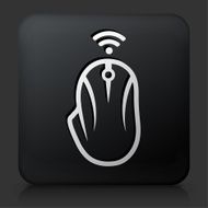 Black Square Button with Computer Mouse Icon N7