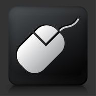 Black Square Button with Computer Mouse Icon N8