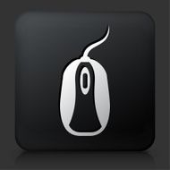 Black Square Button with Computer Mouse Icon N9