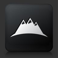 Black Square Button with Mountain Icon