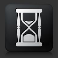 Black Square Button with Hourglass