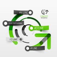 Embossed minimal style line diagram and stickers