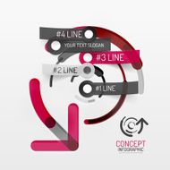 Embossed minimal style line diagram and stickers N3