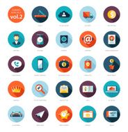 Set of modern flat design business infographics icons N3