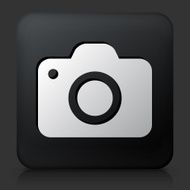 Black Square Button with Camera Icon N3