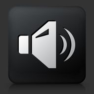 Black Square Button with Volume Icon N2