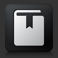 Black Square Button with Bookmark Icon N3