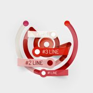 Embossed minimal style line diagram and stickers N6