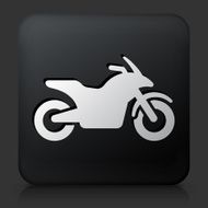 Black Square Button with Motorcycle Icon N2