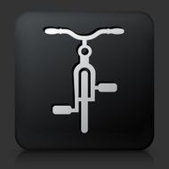 Black Square Button with Bicycle Icon N3