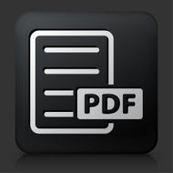 Black Square Button with PDF Document Icon