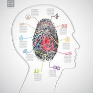 Vector infographics web design template with criminal N2