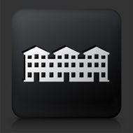 Black Square Button with Aparment Buildings N8