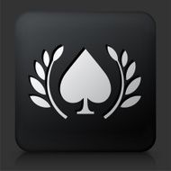 Black Square Button with Spades Icon