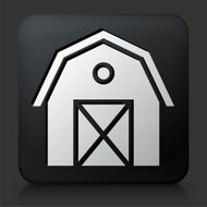 Black Square Button with Farming Barn N2