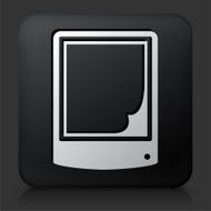 Black Square Button with Blank Paper