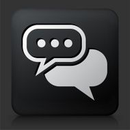 Black Square Button with Chat Bubble Icon N2