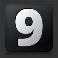 Black Square Button with Number Nine
