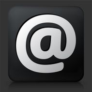 Black Square Button with At Sign