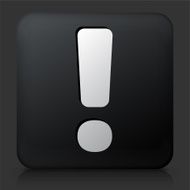 Black Square Button with Exclamation Mark