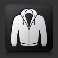 Black Square Button with Sweatshirt