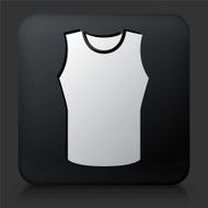 Black Square Button with Sleeveless Shirt