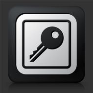 Black Square Button with Key Icon N2