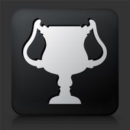 Black Square Button with Trophy N6