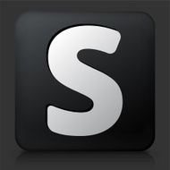Black Square Button with Letter S N2