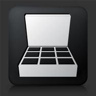 Black Square Button with Tea Icon N4