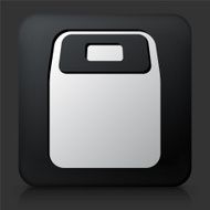 Black Square Button with Sushi Roll