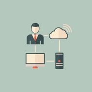 Cloud Computing Flat Icon