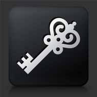 Black Square Button with Old Key N7