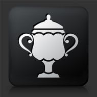 Black Square Button with Trophy N8