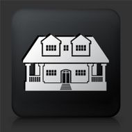 Black Square Button with Home Icon N14