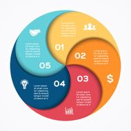 Vector circle business infographic N4