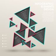 abstract triangle tag infographics