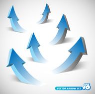 set of 3D arrow illustrations