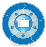 Portfolio Icon with six arrows cycle N2