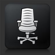 Black Square Button with Office Chair